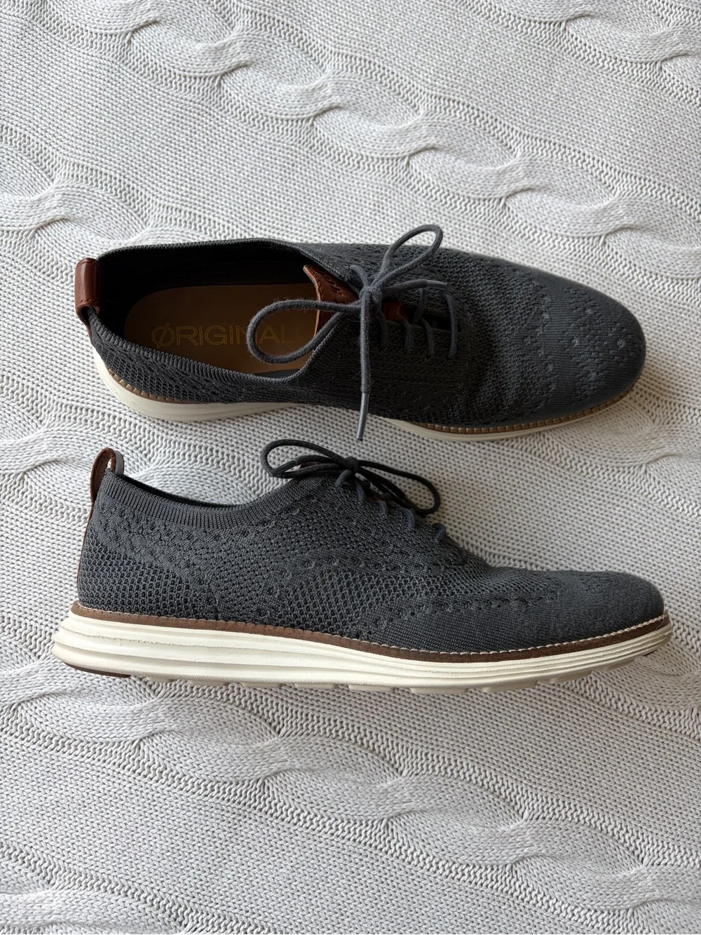 COLE HAAN | MENS Original Grand Oxford Shoes Grey 8.5